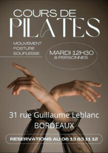 Cours de Pilates à Bordeaux, 08 septembre 2026 !